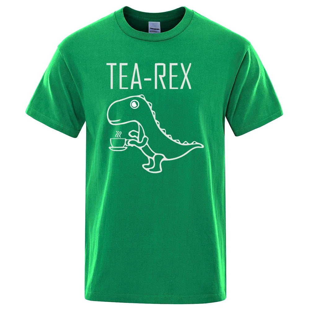 Tea Rex Coffee Tee – White/Grey