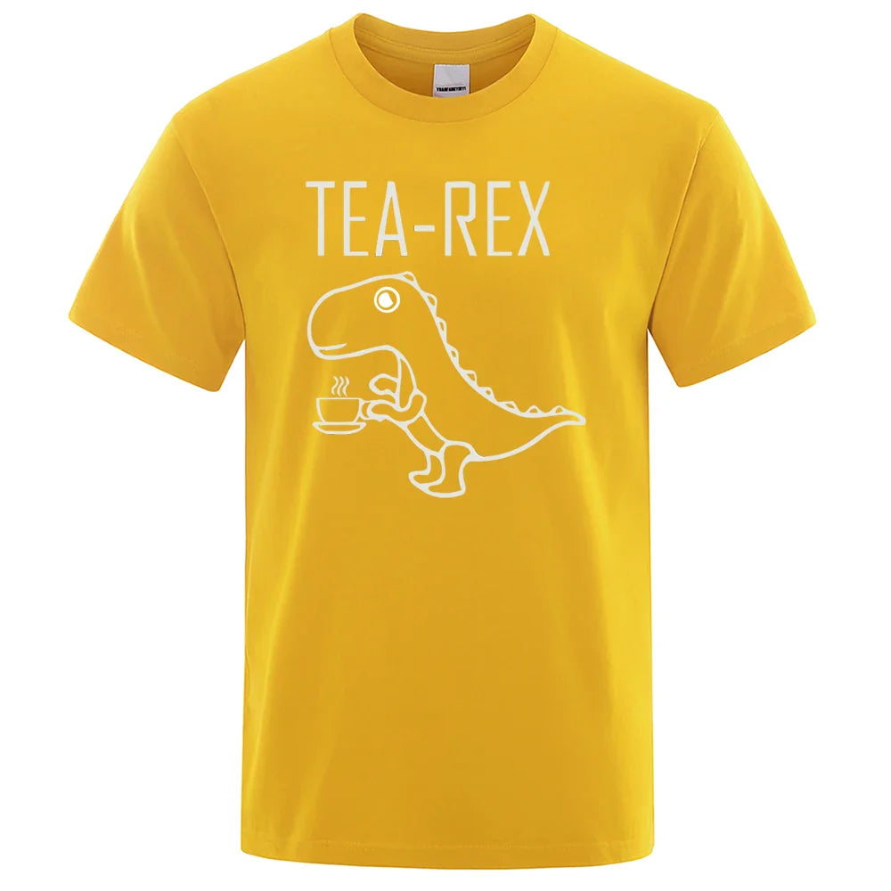 Tea Rex Coffee Tee –Yellow
