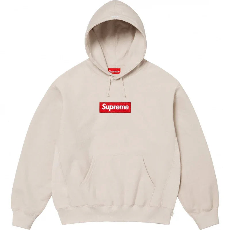 Supreme_Box_Logo_Hoodie_Heather_Beige - Tesu Express